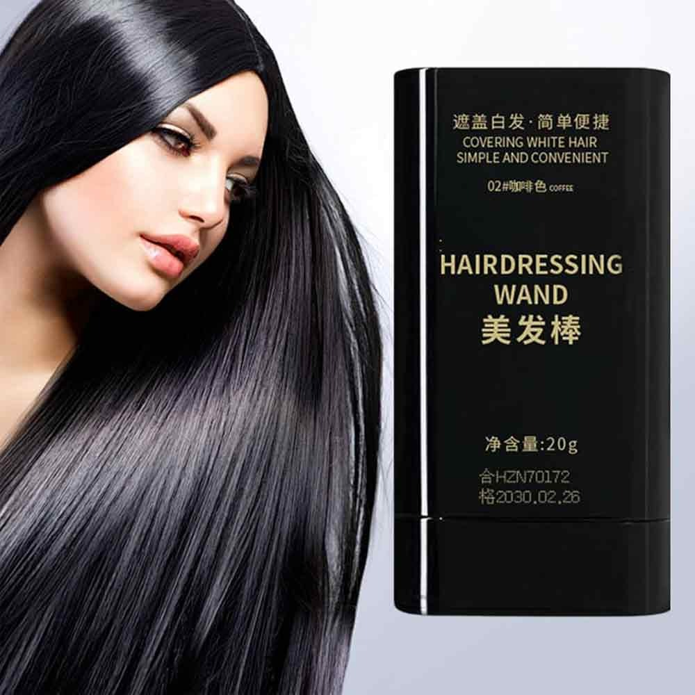 1 Pc Hairdressing Wand – White Hair Cover Stick (Natural Black)